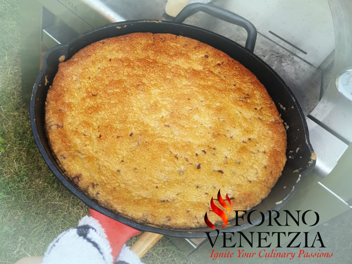 Corn Bread cooked in Wood Burning Oven